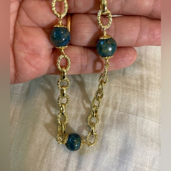 Madagascar Necklace‎ with Green Natural Stones New - Picture 1 of 6